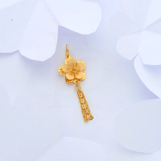 Gold Floral Style Pendant 21Kt - Fkjpnd21Km8432 Pendants