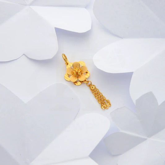 Gold Floral Style Pendant 21Kt - Fkjpnd21Km8435 Pendants