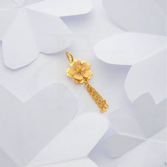 Gold Floral Style Pendant 21Kt - Fkjpnd21Km8437 Pendants