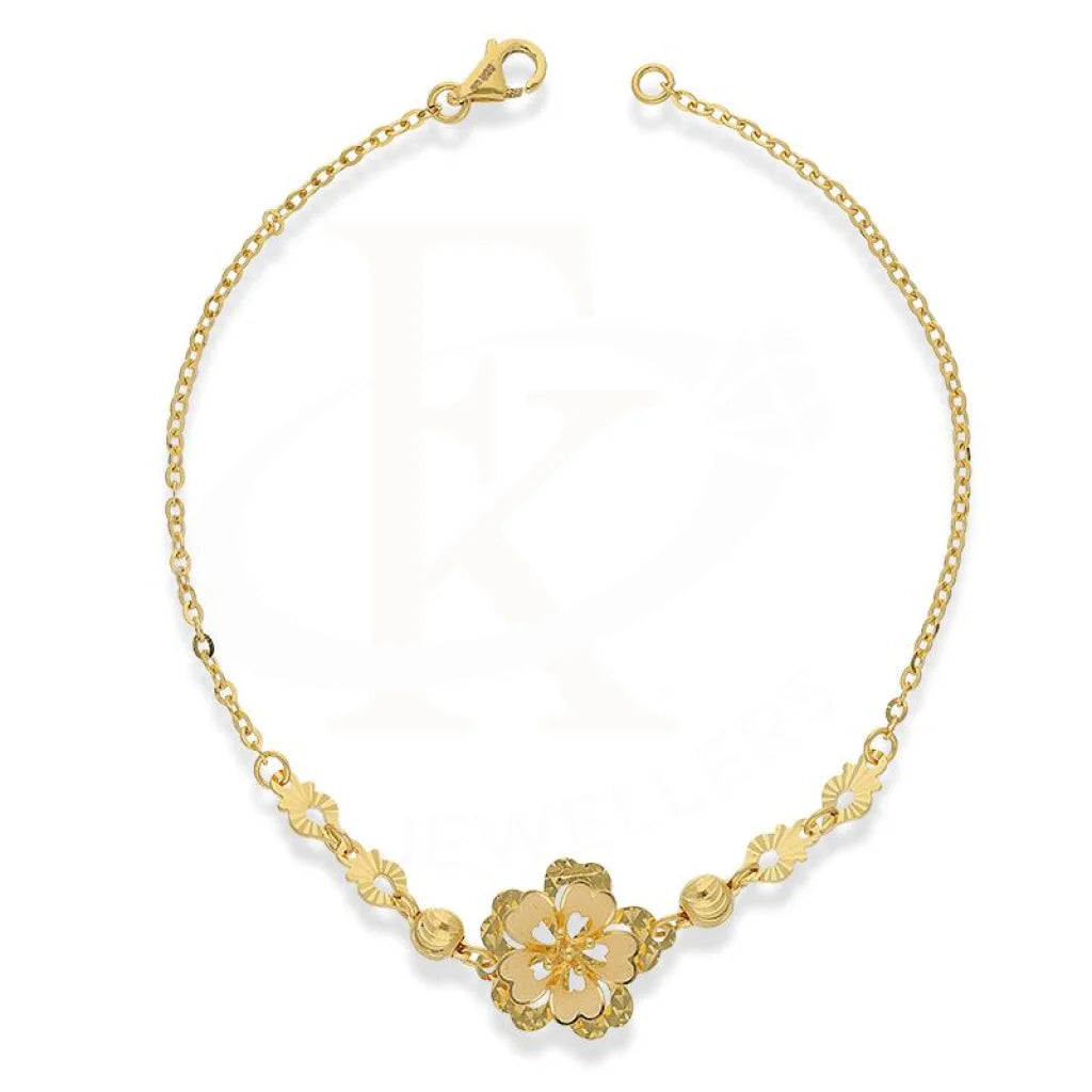 Gold Flower Bracelet 21Kt - Fkjbrl21K2362 Bracelets