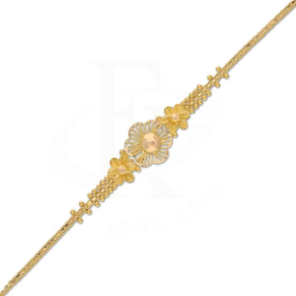 Gold Flower Bracelet 22Kt - Fkjbrl22K2924 Bracelets