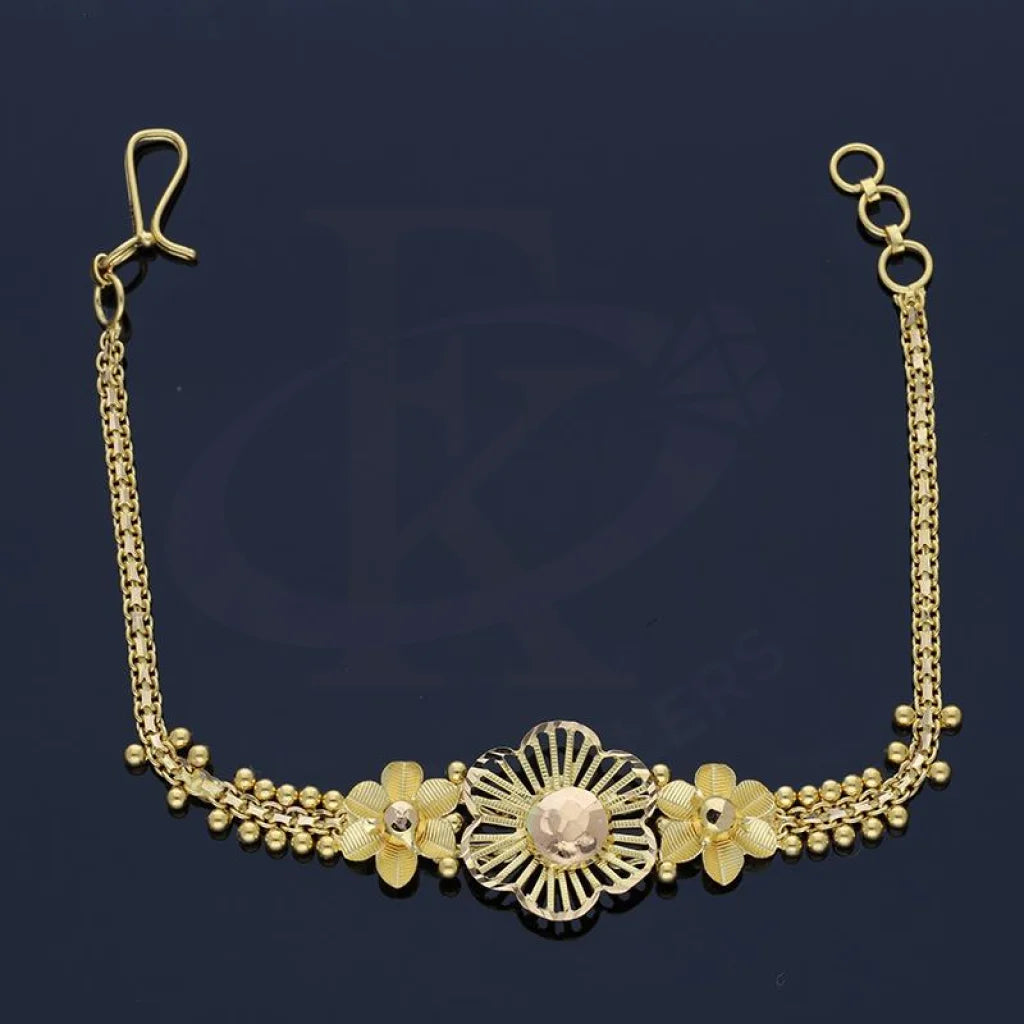 Gold Flower Bracelet 22Kt - Fkjbrl22K2924 Bracelets