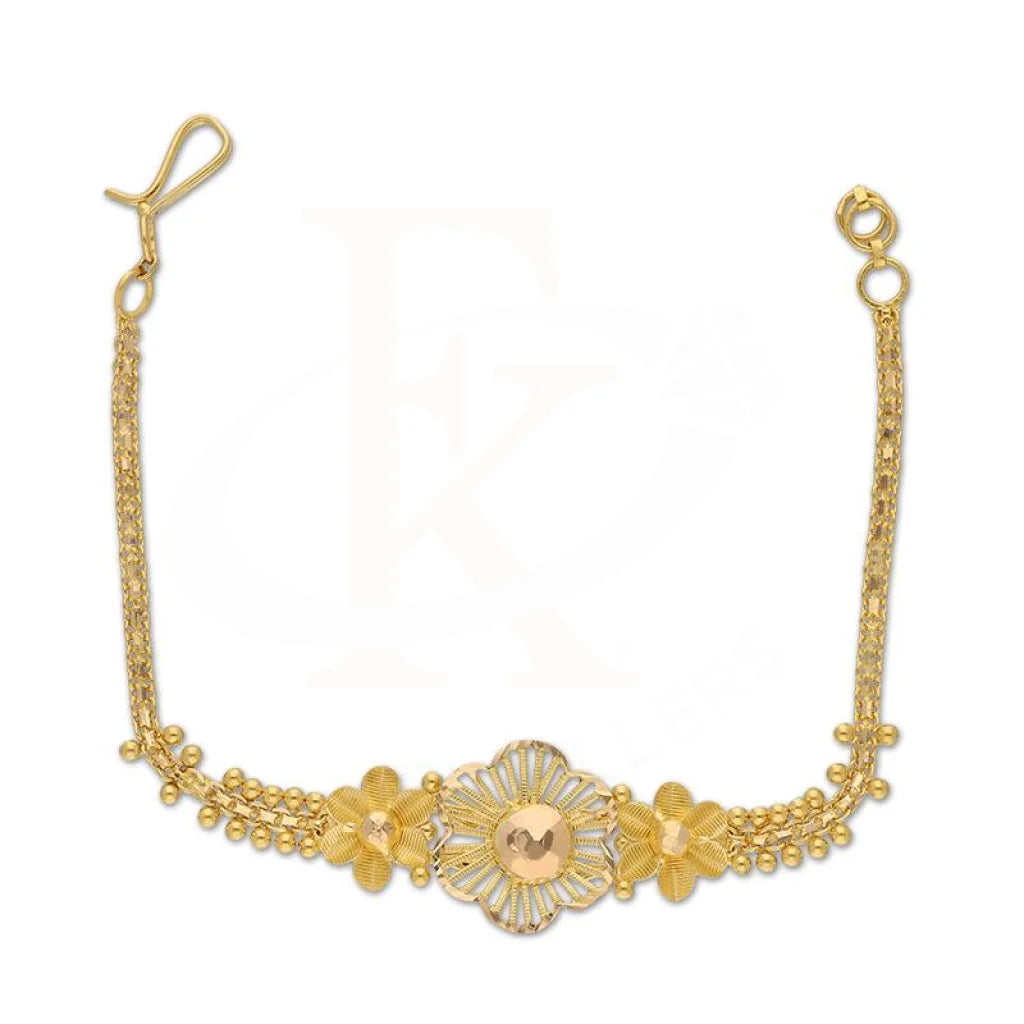 Gold Flower Bracelet 22Kt - Fkjbrl22K2924 Bracelets