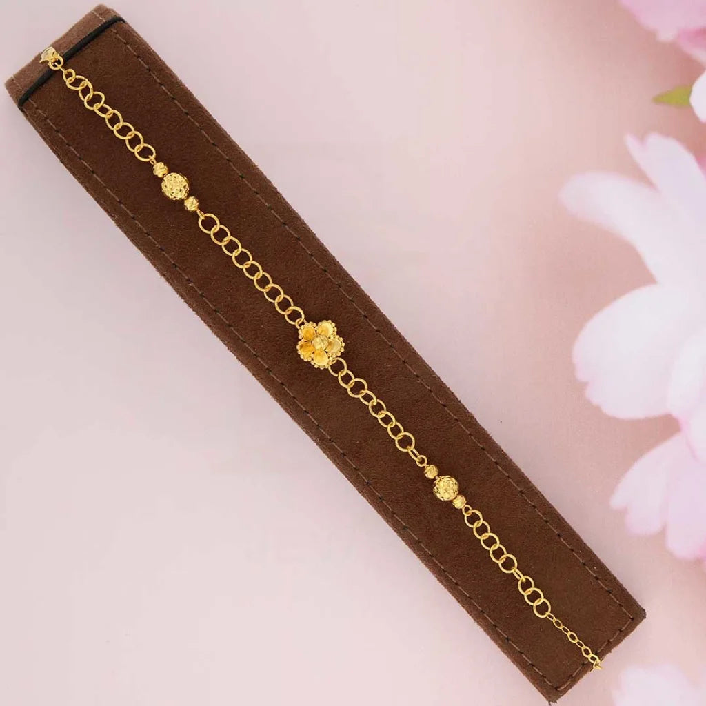 Gold Flower Bracelet 22Kt - Fkjbrl22K2998 Bracelets