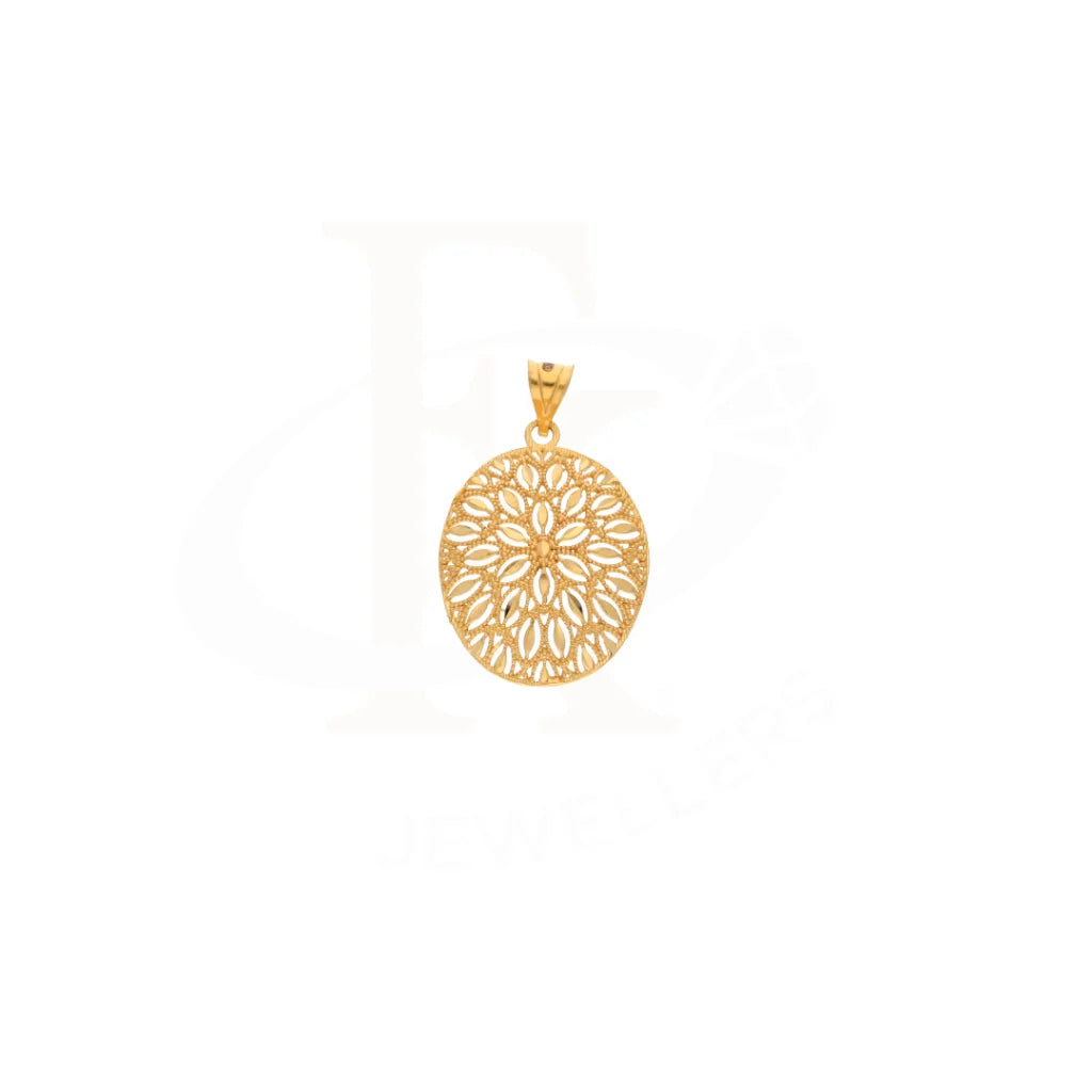 Gold Flower Design Pendant 21Kt - Fkjpnd21Km8384 Pendants