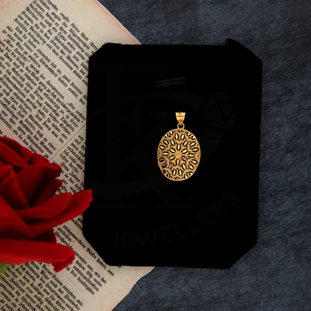 Gold Flower Design Pendant 21Kt - Fkjpnd21Km8384 Pendants