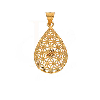 Gold Flower Drop Design Pendant 21Kt - Fkjpnd21Km8377 Pendants