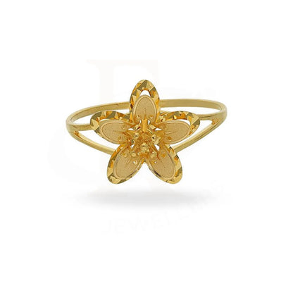 Gold Flower In Star Shaped Ring 21Kt - Fkjrn21K2608 Rings