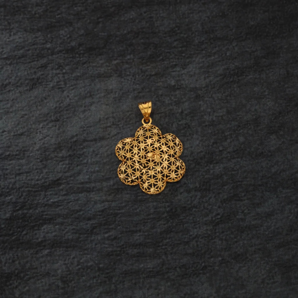 Gold Flower Pendant 21Kt - Fkjpnd21Km8380 Pendants