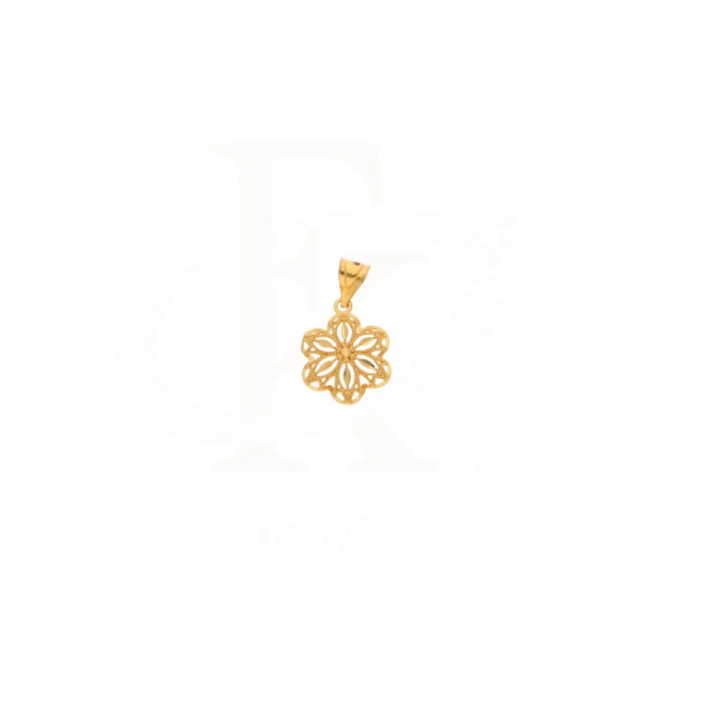 Gold Flower Pendant 21Kt - Fkjpnd21Km8399 Pendants