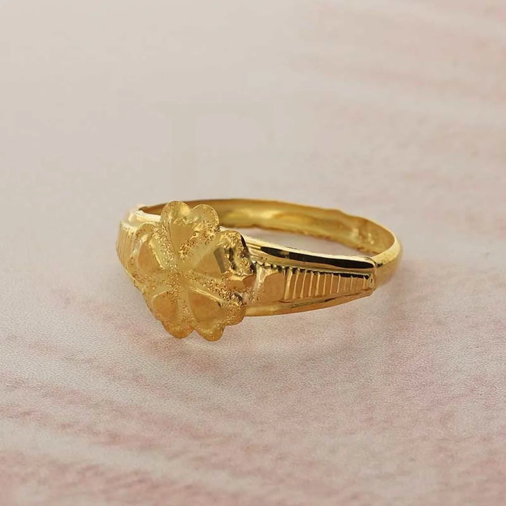 Gold Flower Ring 18Kt - Fkjrn1483 Rings