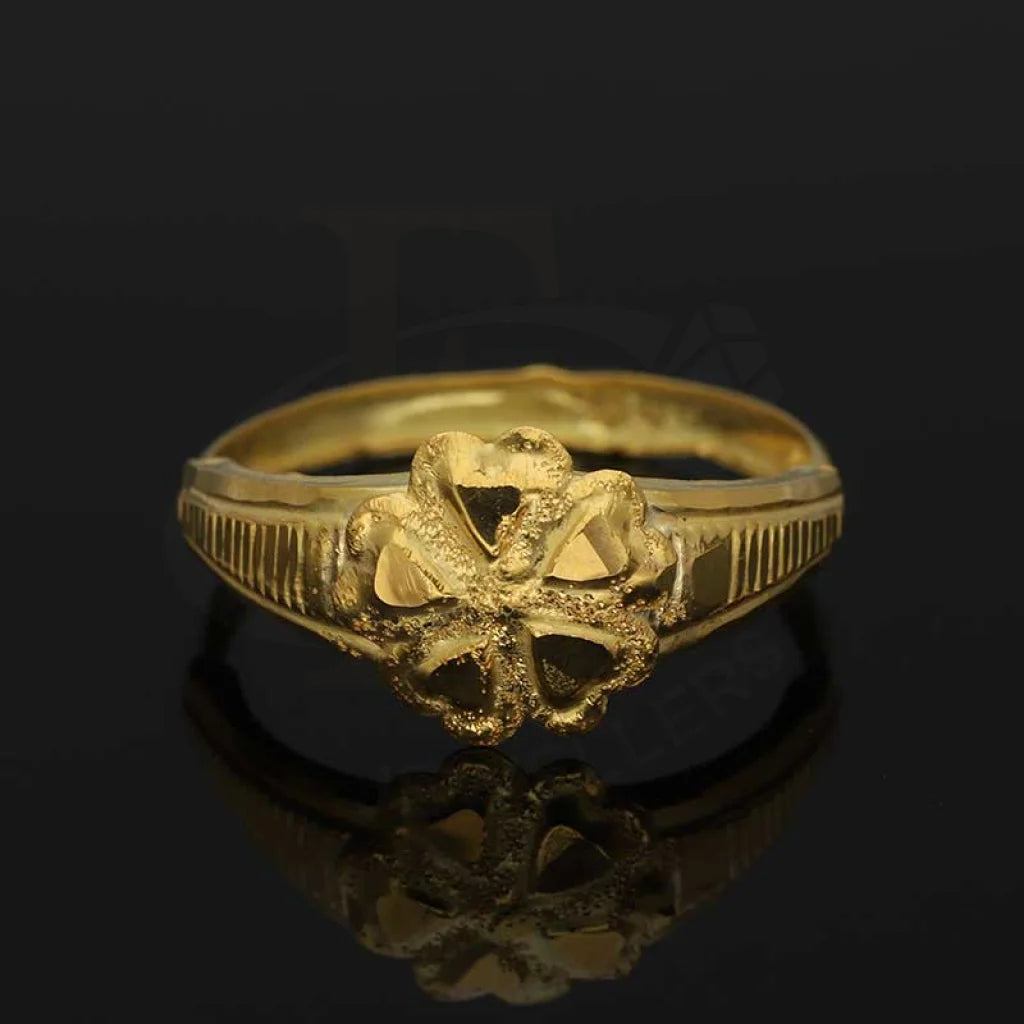 Gold Flower Ring 18Kt - Fkjrn1483 Rings