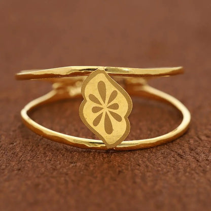 Gold Flower Ring 21Kt - Fkjrn21K2869 Rings