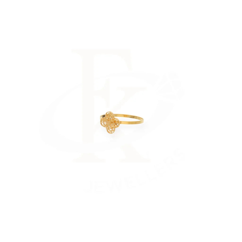Gold Flower Ring 21Kt - Fkjrn21Km8114 Rings