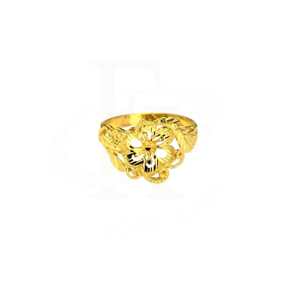 Gold Flower Ring 22Kt - Fkjrn1558 Rings