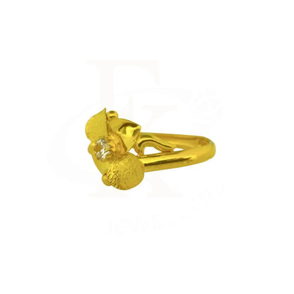 Gold Flower Ring 22Kt - Fkjrn2049 Rings