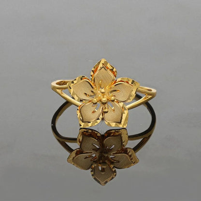 Gold Flower Ring 22Kt - Fkjrn22K2254 Rings