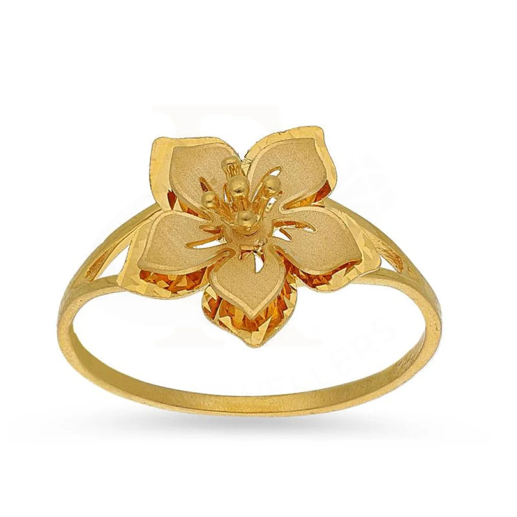 Gold Flower Ring 22Kt - Fkjrn22K2254 Rings