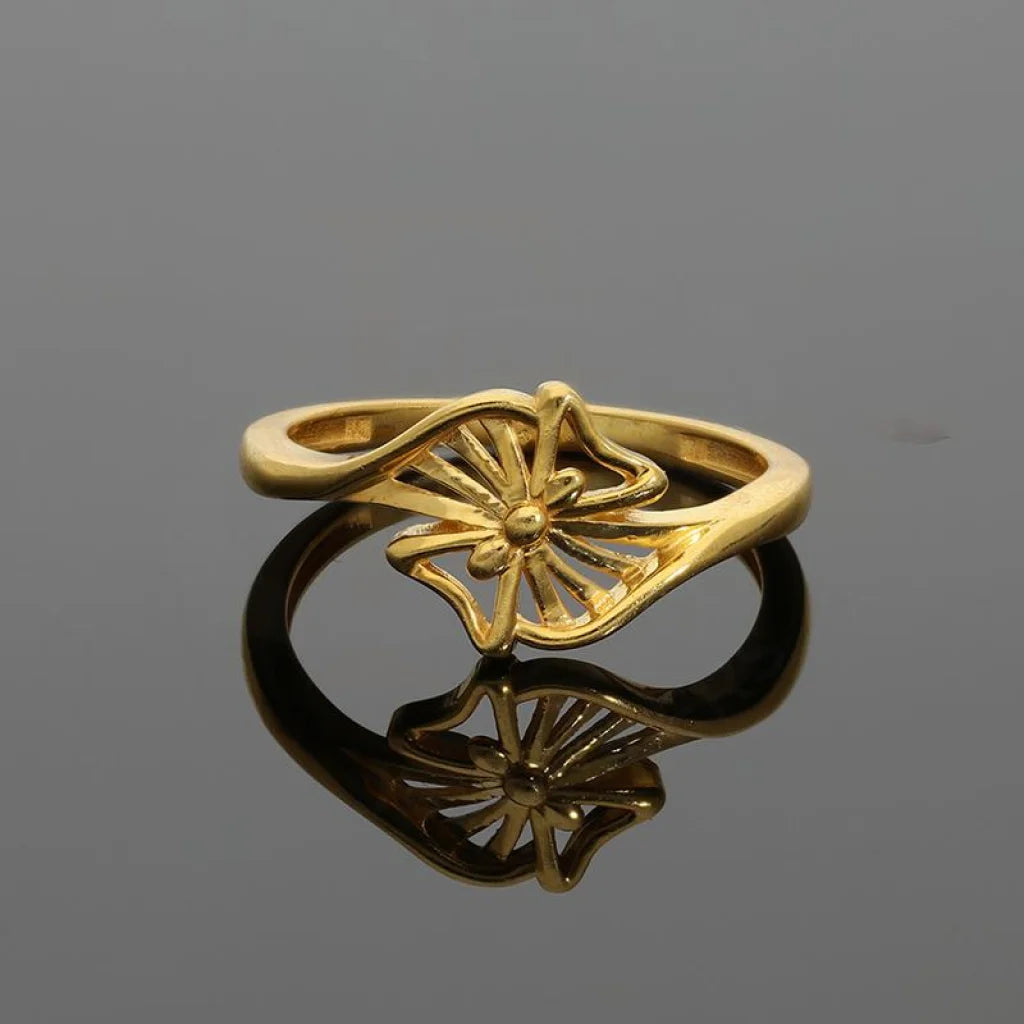 Gold Flower Ring 22Kt - Fkjrn22K2814 Rings