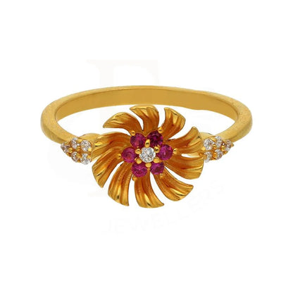 Gold Flower Ring 22Kt - Fkjrn22K2815 Rings