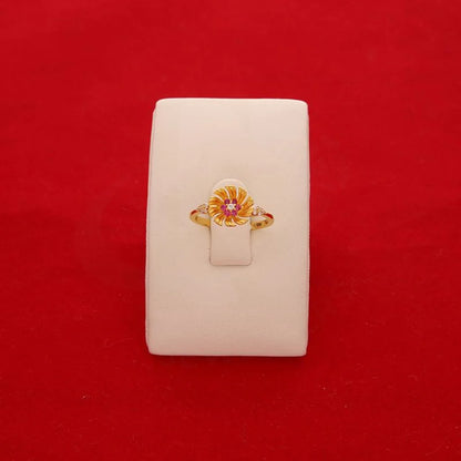 Gold Flower Ring 22Kt - Fkjrn22K2815 Rings