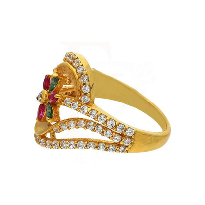 Gold Flower Ring 22Kt - Fkjrn22K2833 Rings