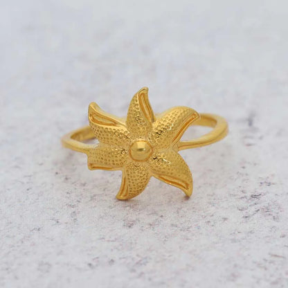 Gold Flower Ring 22Kt - Fkjrn22K3064 Rings