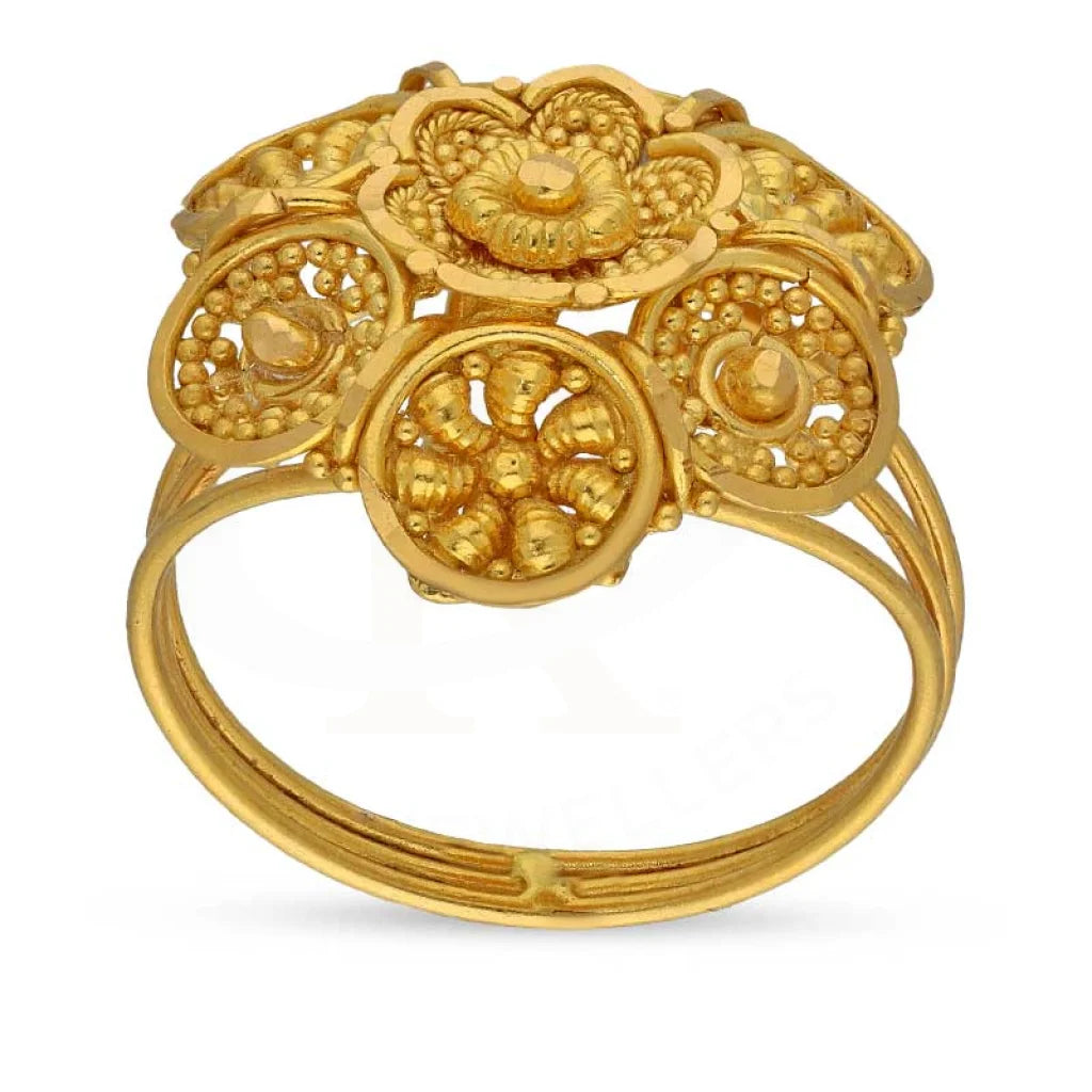 Gold Flower Ring 22Kt - Fkjrn22K3208 Rings