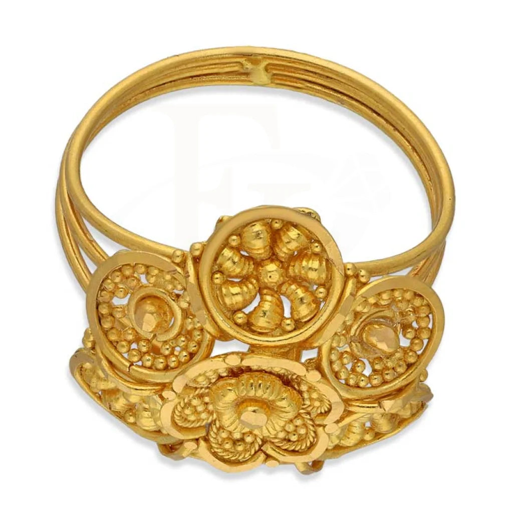 Gold Flower Ring 22Kt - Fkjrn22K3208 Rings