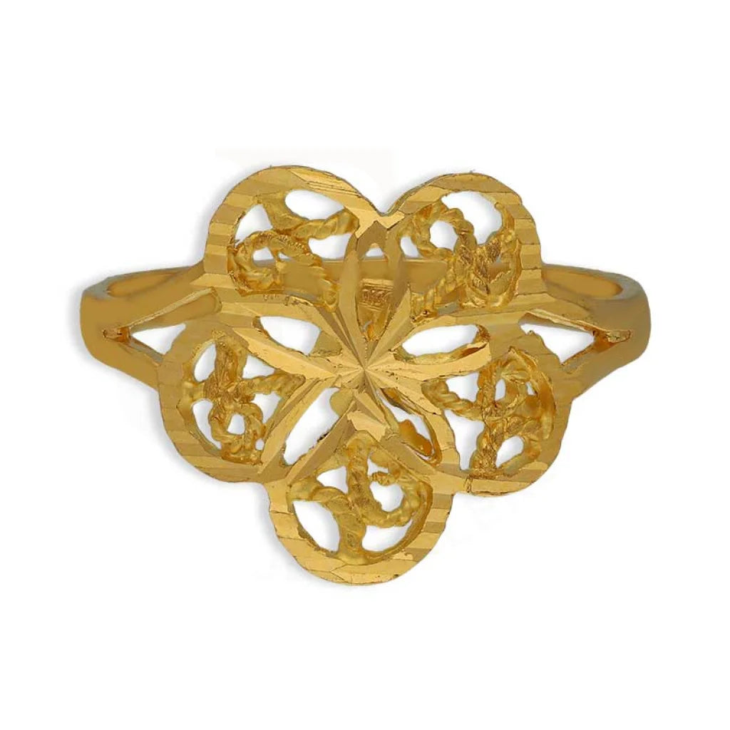 Gold Flower Ring 22Kt - Fkjrn22K3663 Rings