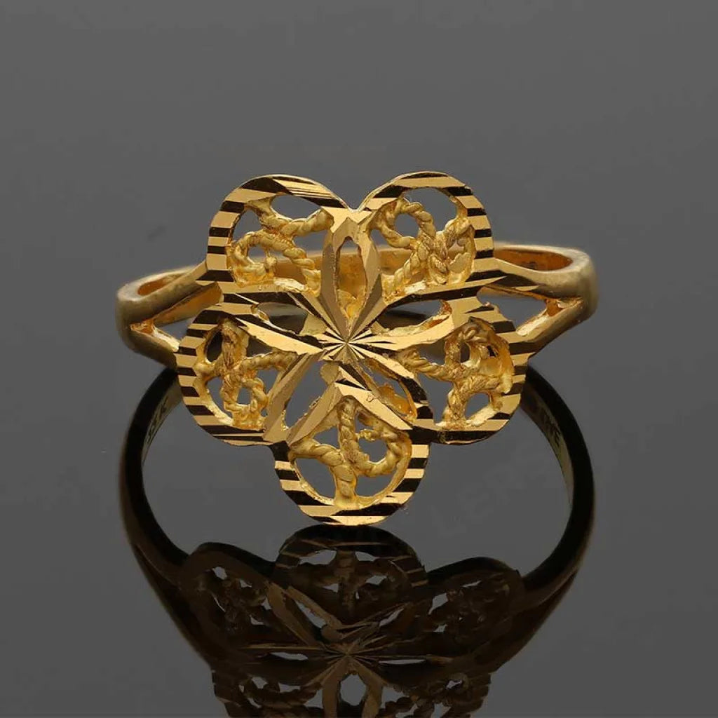 Gold Flower Ring 22Kt - Fkjrn22K3663 Rings