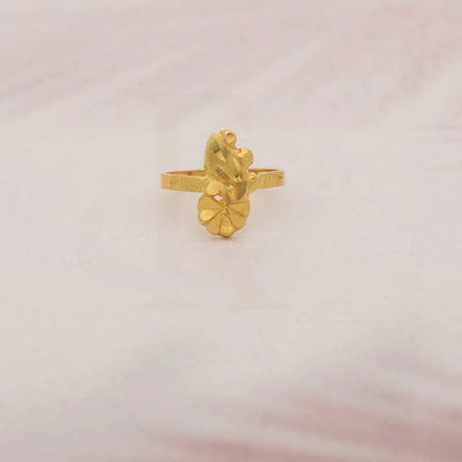 Gold Flower Shaped Baby Ring 22Kt - Fkjrn22K3822 Rings