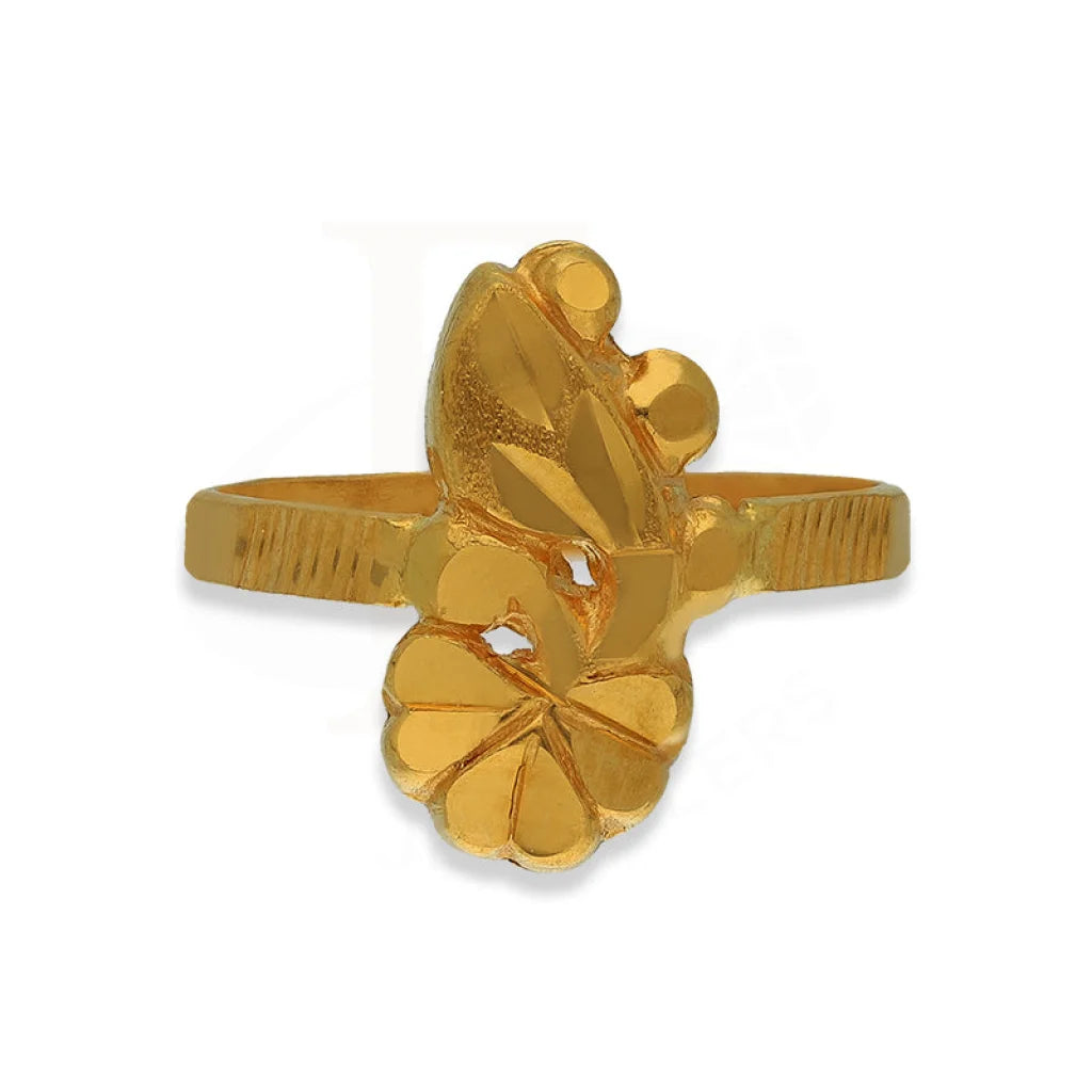 Gold Flower Shaped Baby Ring 22Kt - Fkjrn22K3822 Rings