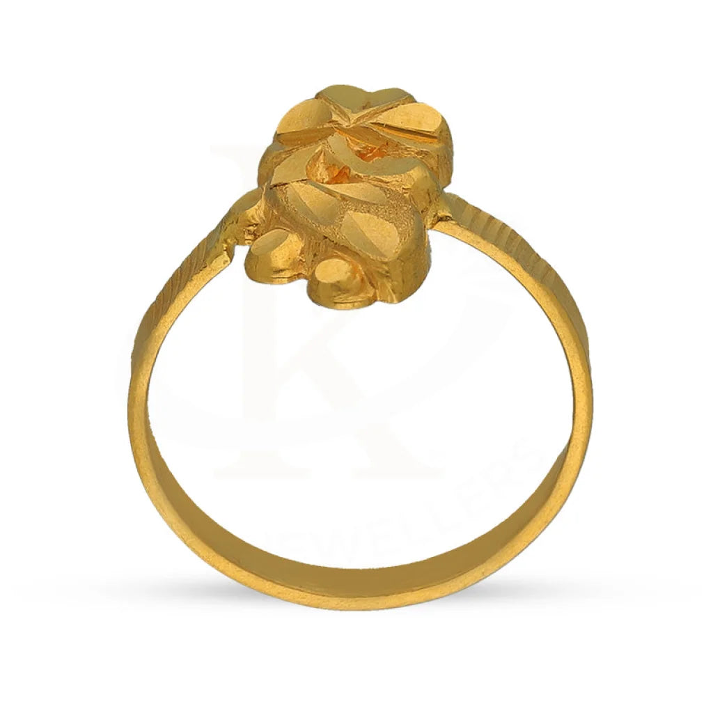 Gold Flower Shaped Baby Ring 22Kt - Fkjrn22K3822 Rings