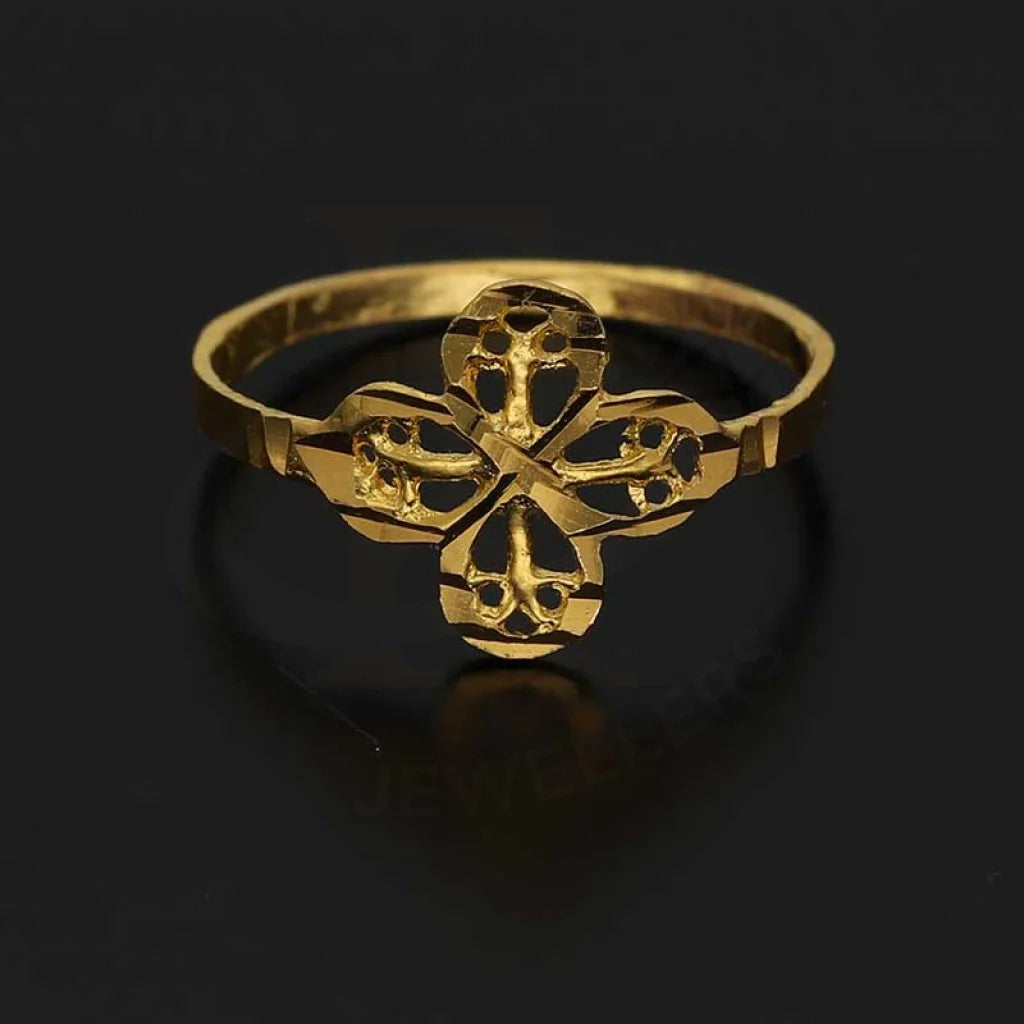 Gold Flower Shaped Baby Ring 22Kt - Fkjrn22K3832 Rings