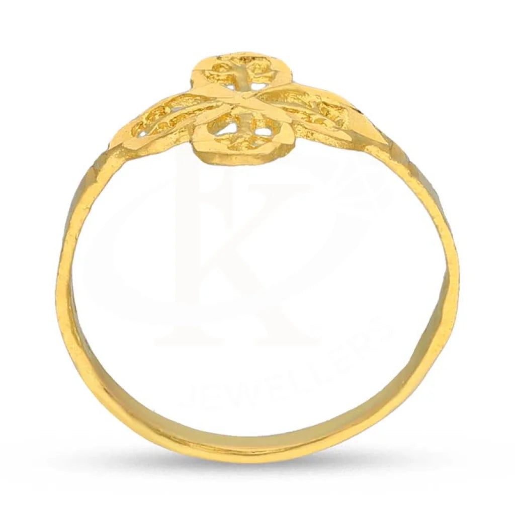 Gold Flower Shaped Baby Ring 22Kt - Fkjrn22K3832 Rings