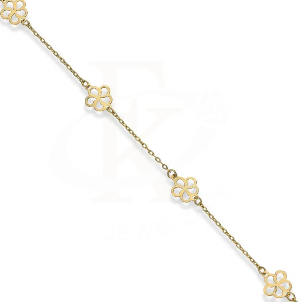 Gold Flower Shaped Bracelet 18Kt - Fkjbrl18K2988 Bracelets