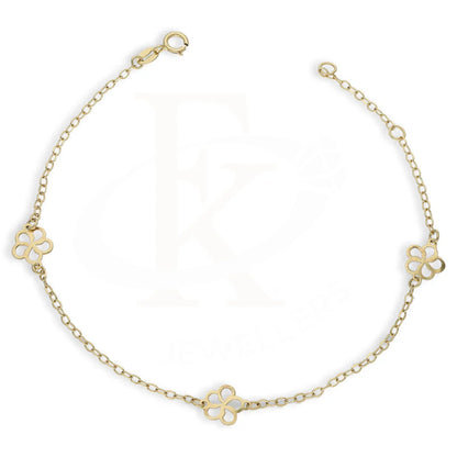 Gold Flower Shaped Bracelet 18Kt - Fkjbrl18K5329 Bracelets