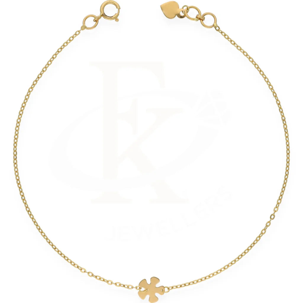 Gold Flower Shaped Bracelet 18Kt - Fkjbrl18K7352 Bracelets