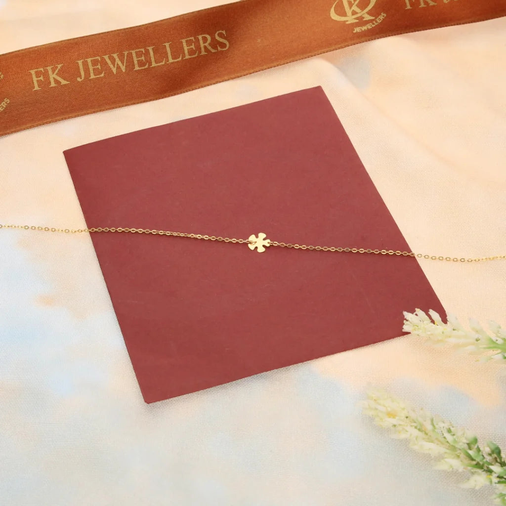 Gold Flower Shaped Bracelet 18Kt - Fkjbrl18K7352 Bracelets