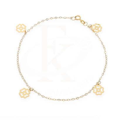 Gold Flower Shaped Bracelet 18Kt - Fkjern18K7793 Bracelets