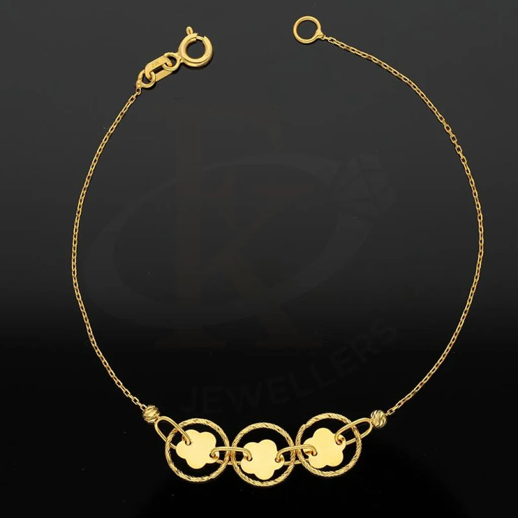 Gold Flower Shaped Bracelet 21Kt - Fkjbrl21K2424 Bracelets