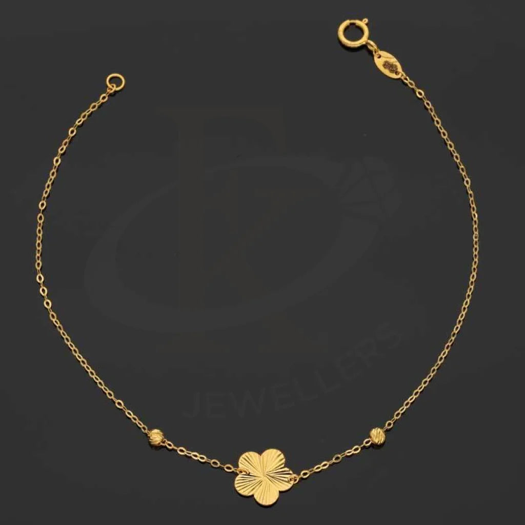 Gold Flower Shaped Bracelet 21Kt - Fkjbrl21K2941 Bracelets