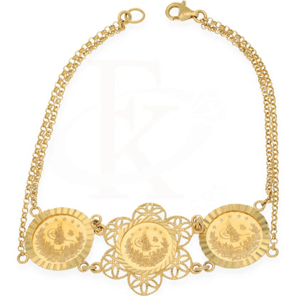 Gold Flower Shaped Bracelet 21Kt - Fkjbrl21K7502 Bracelets