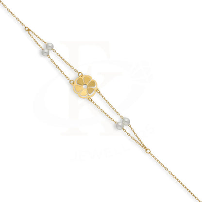 Gold Flower Shaped Bracelet 21Kt - Fkjbrl21Km5389 Bracelets