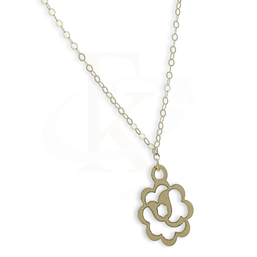 Gold Flower Shaped Necklace 18Kt - Fkjnkl18Km5292 Necklaces