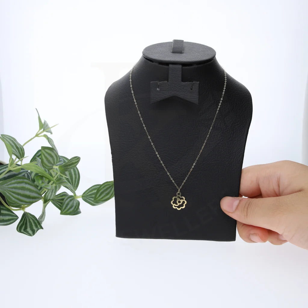 Gold Flower Shaped Necklace 18Kt - Fkjnkl18Km5292 Necklaces