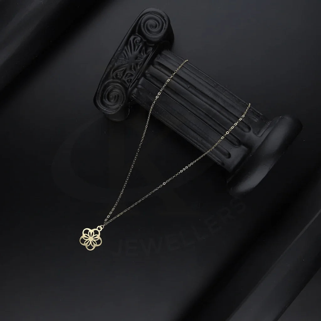 Gold Flower Shaped Necklace 18Kt - Fkjnkl18Km5294 Necklaces