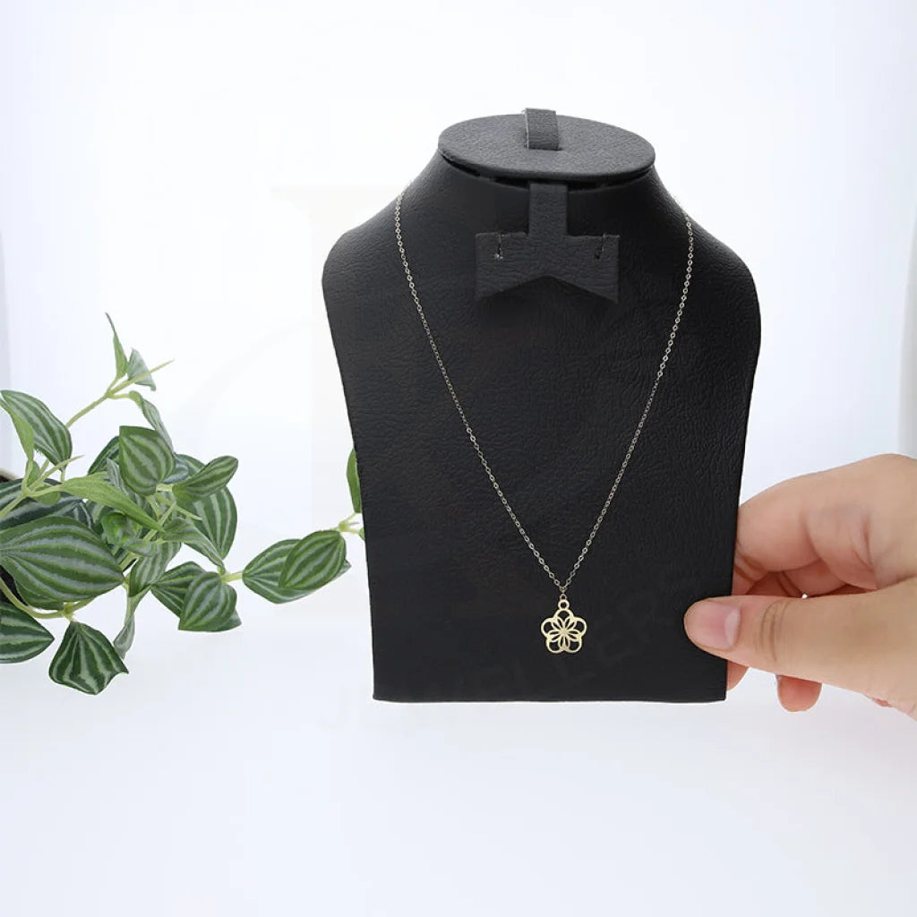 Gold Flower Shaped Necklace 18Kt - Fkjnkl18Km5294 Necklaces