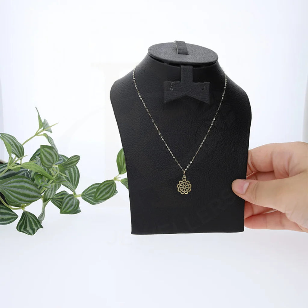 Gold Flower Shaped Necklace 18Kt - Fkjnkl18Km5295 Necklaces